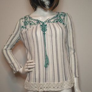 Lucky Brand Embroidered Blouse